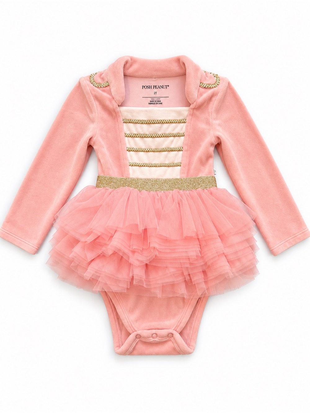 Posh Peanut Pink Nutcracker Velour Tutu Size 2T